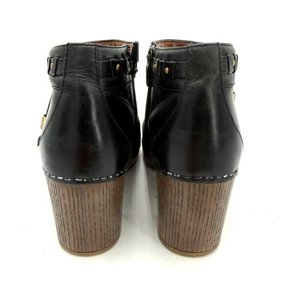 Dansko Women's Black Leather Dabney Wedge Boots Size 36 / 6 - Picture 4 of 7